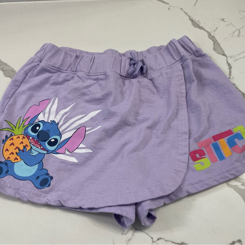 Disney Lilac Stitch Graphic Girls' Skort with Pineapple